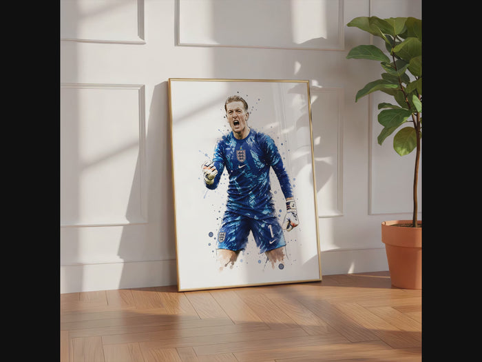 England Fußball Poster – Premium Baumwoll-Print