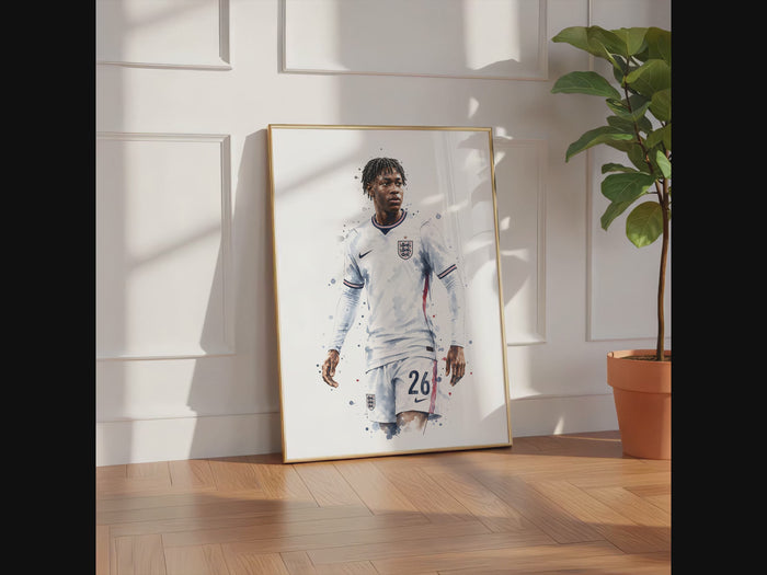 England Fußball Poster auf Baumwolle – Lebendige Kunst
