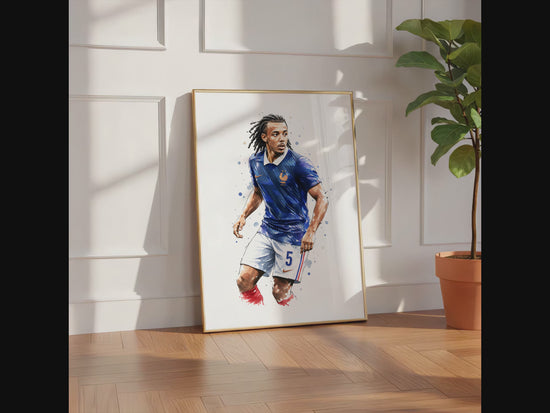 Frankreich Fußball Poster · Geschenkidee · Aquarell Sport Wandbild · Deko Print ohne Rahmen