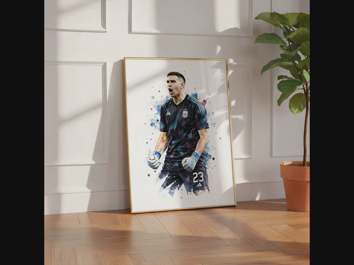 Argentinien Fußball Poster – Premium Baumwoll-Print