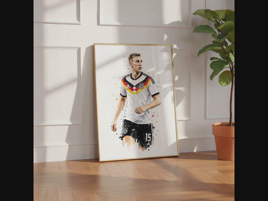 Deutschland Fussball Poster · Geschenkidee · Aquarell Sport Wandbild · Deko Print ohne Rahmen
