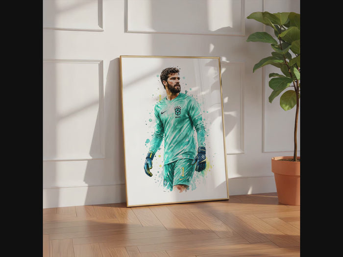 Brasilien Fussball Poster aus Premium Baumwolle
