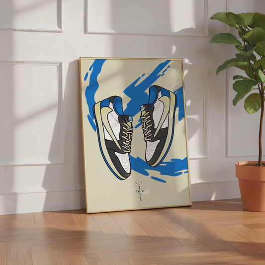 Sneaker Illustration Poster · Geschenkidee · Streetwear Schuhe Design · Urban Style Kunst · Moderne Wanddeko · Print ohne Rahmen
