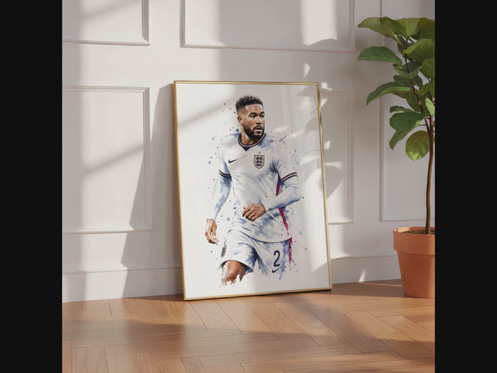 England Fußball Poster – Premium Baumwoll-Canvas