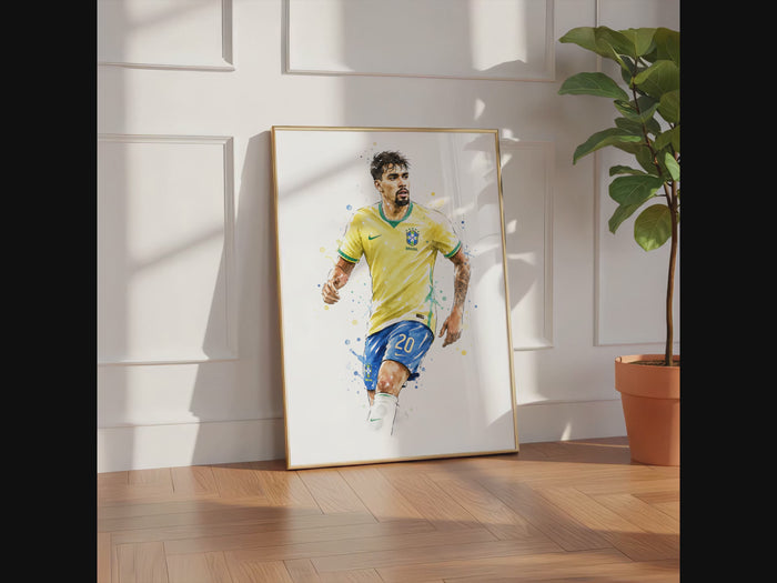 Brasilien Fussball Poster – Edles Baumwoll-Canvas