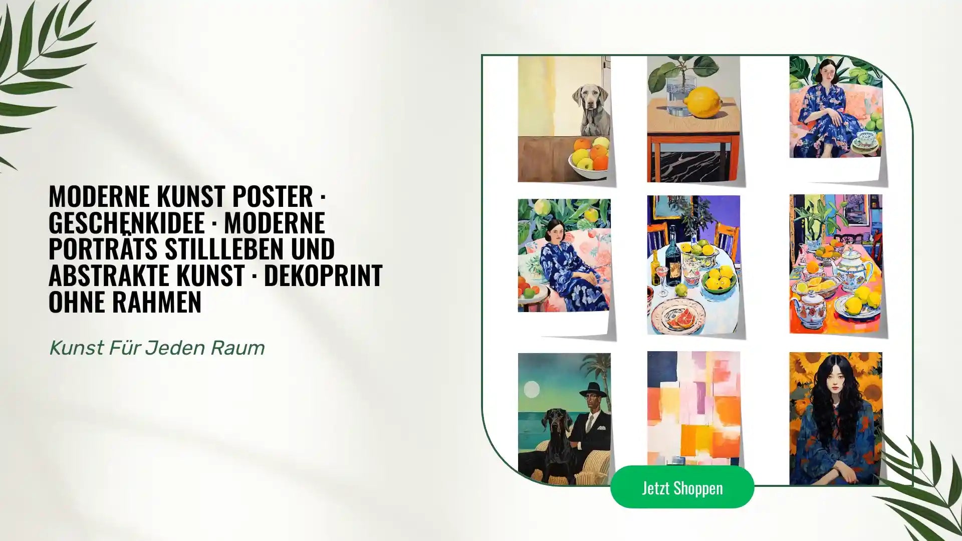 Moderne Kunst Poster &middot; Geschenkidee &middot; Moderne Portr&auml;ts Stillleben und Abstrakte Kunst &middot; Dekoprint ohne Rahmen by@Outfy