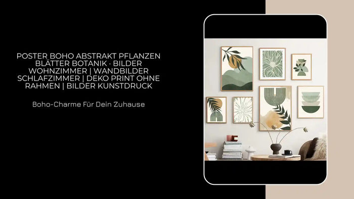 Boho Poster mit Pflanzen & Blättern | JustGoodMood