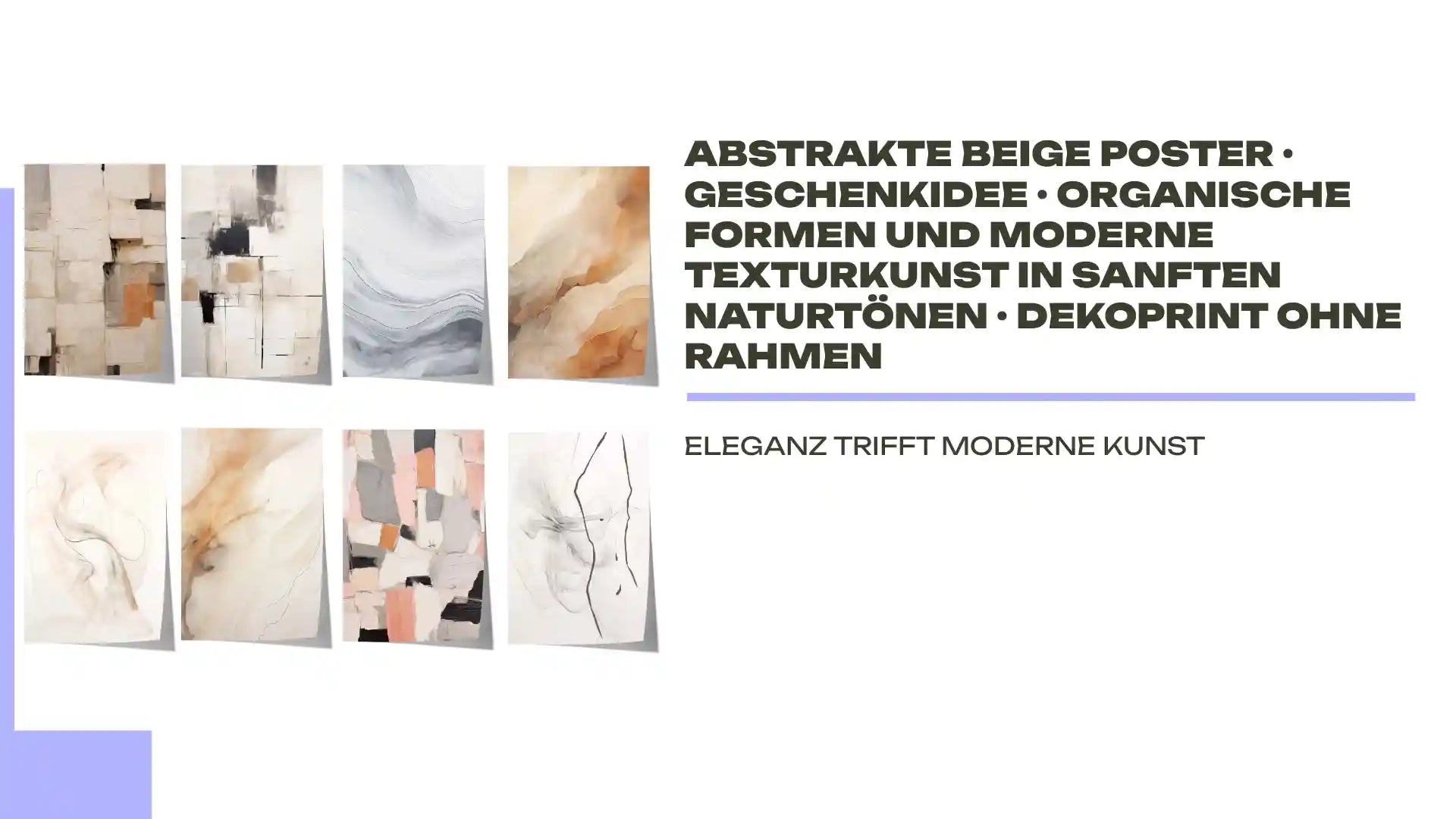Abstrakte Beige Poster &middot; Geschenkidee &middot; Organische Formen und Moderne Texturkunst in Sanften Naturt&ouml;nen &middot; Dekoprint ohne Rahmen by@Outfy