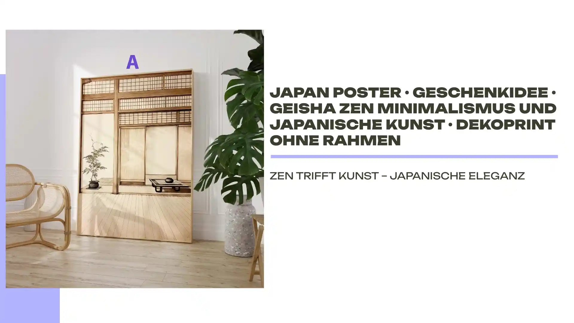 Japan Poster &middot; Geschenkidee &middot; Geisha Zen Minimalismus und Japanische Kunst &middot; Dekoprint ohne Rahmen by@Outfy