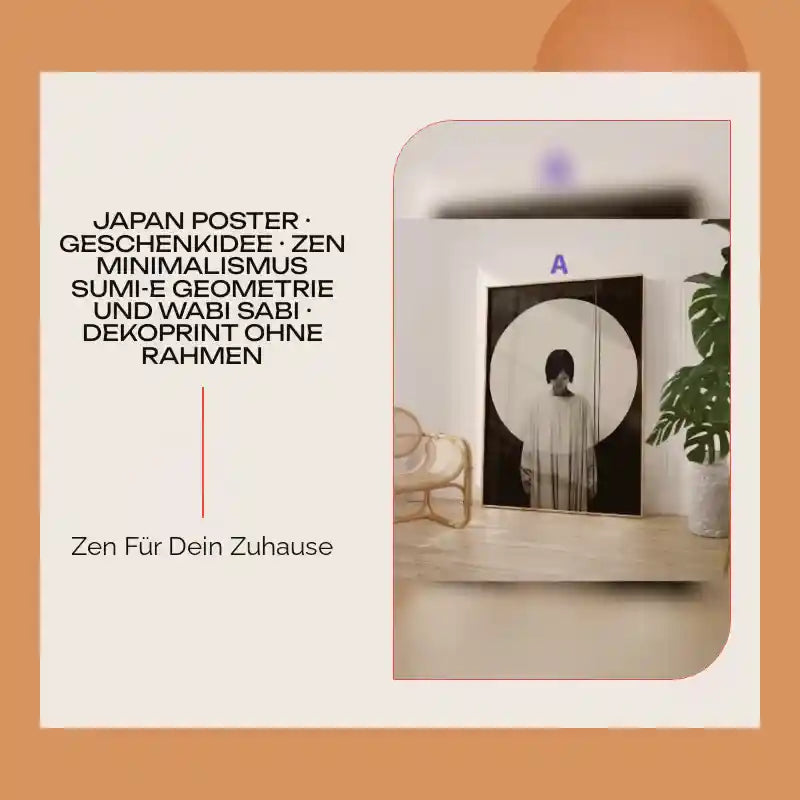 Japan Poster &middot; Geschenkidee &middot; Zen Minimalismus Sumi-e Geometrie und Wabi Sabi &middot; Dekoprint ohne Rahmen by@Outfy