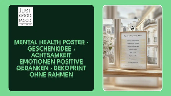 Mental Health Poster · Geschenkidee · Achtsamkeit Emotionen Positive Gedanken · Dekoprint ohne Rahmen