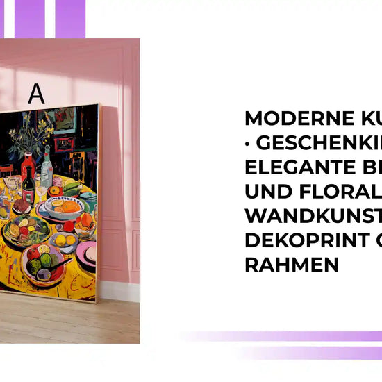 Moderne Kunst Poster &middot; Geschenkidee &middot; Elegante Blumenvase und Florale Wandkunst &middot; Dekoprint ohne Rahmen by@Outfy