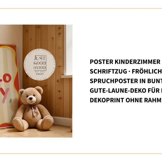 Poster Kinderzimmer &middot; Hello Day Schriftzug &middot; Fr&ouml;hliches Spruchposter in bunten Farben &middot; Gute-Laune-Deko f&uuml;r Kinder &middot; Dekoprint ohne Rahmen by@Outfy