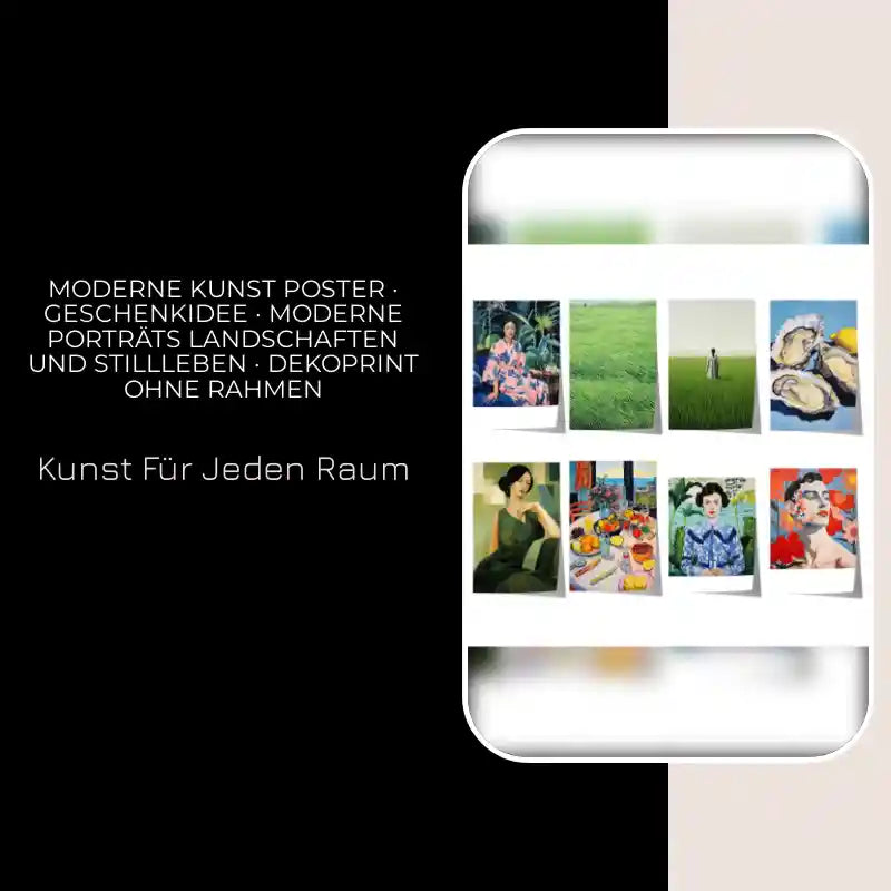 Moderne Kunst Poster &middot; Geschenkidee &middot; Moderne Portr&auml;ts Landschaften und Stillleben &middot; Dekoprint ohne Rahmen by@Outfy