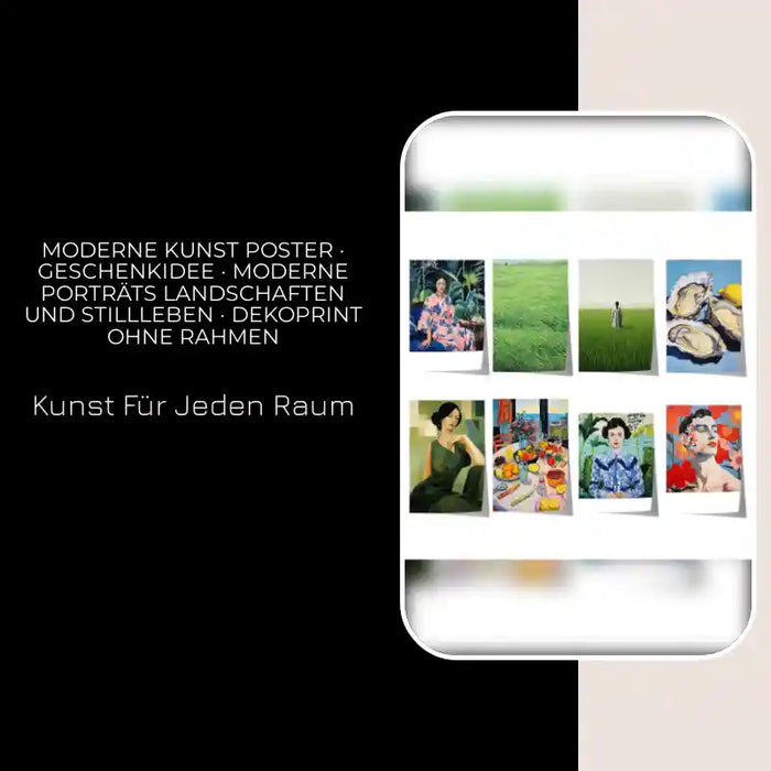 JUSTGOODMOOD Kunstposter – Farbintensiver Baumwoll-Canvas