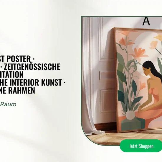 Moderne Kunst Poster &middot; Geschenkidee &middot; Zeitgen&ouml;ssische Portr&auml;ts Meditation Minimalistische Interior Kunst &middot; Dekoprint ohne Rahmen by@Outfy