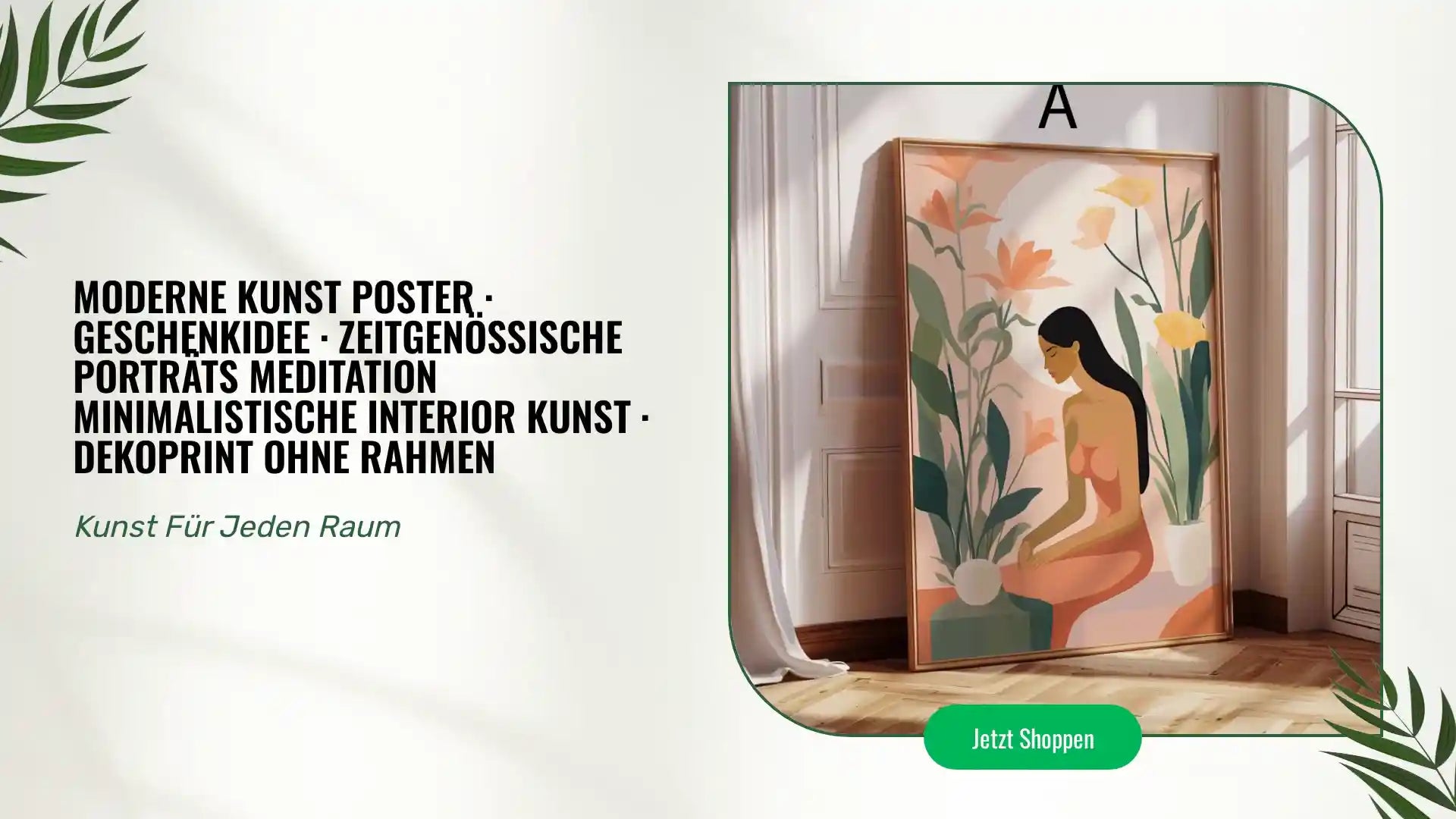 Moderne Kunst Poster &middot; Geschenkidee &middot; Zeitgen&ouml;ssische Portr&auml;ts Meditation Minimalistische Interior Kunst &middot; Dekoprint ohne Rahmen by@Outfy