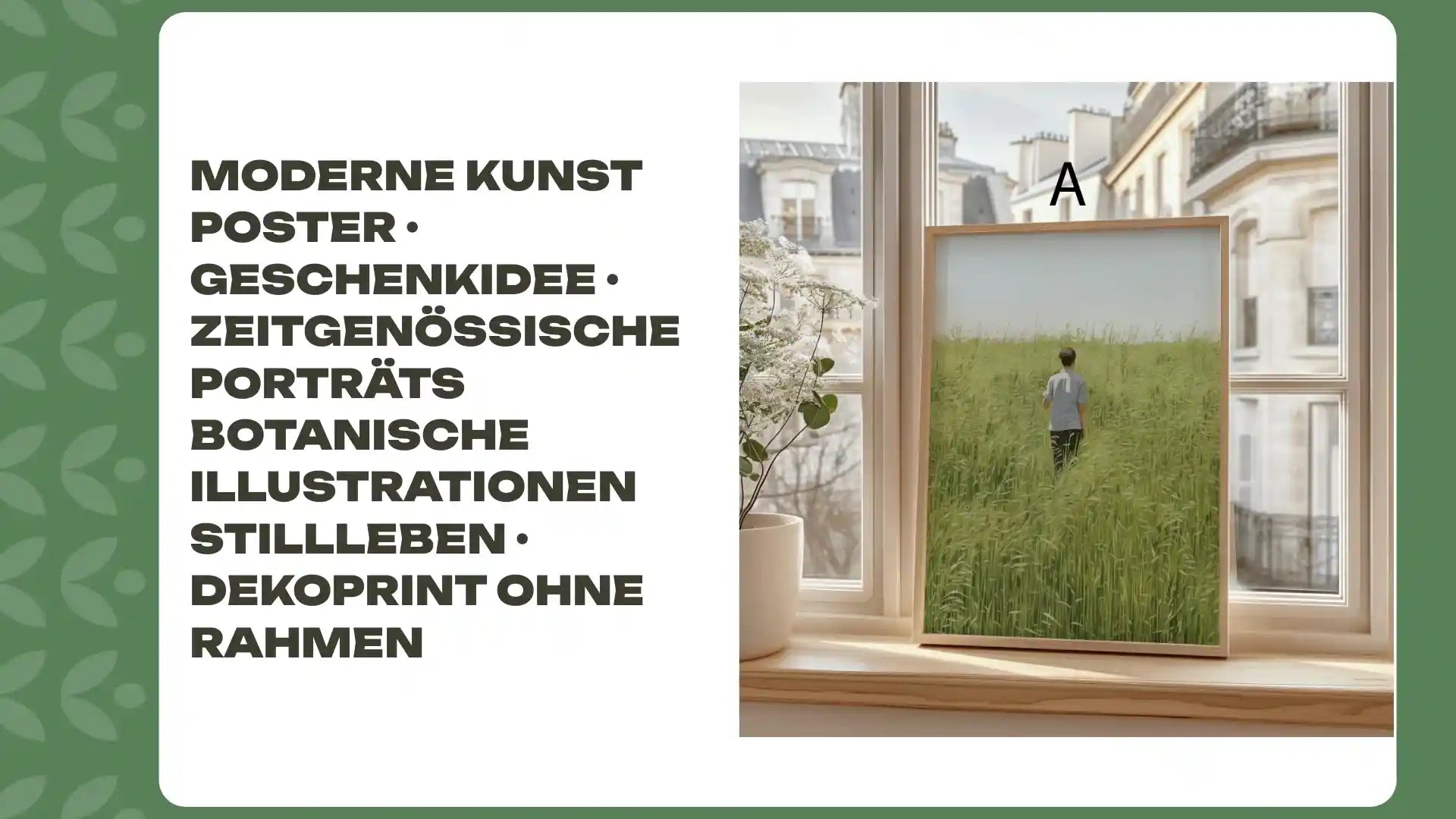 Moderne Kunst Poster &middot; Geschenkidee &middot; Zeitgen&ouml;ssische Portr&auml;ts Botanische Illustrationen Stillleben &middot; Dekoprint ohne Rahmen by@Outfy