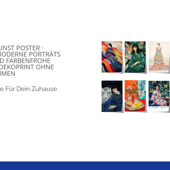 Moderne Kunst Poster &middot; Geschenkidee &middot; Moderne Portr&auml;ts Stillleben und Farbenfrohe Illustration &middot; Dekoprint ohne Rahmen by@Outfy