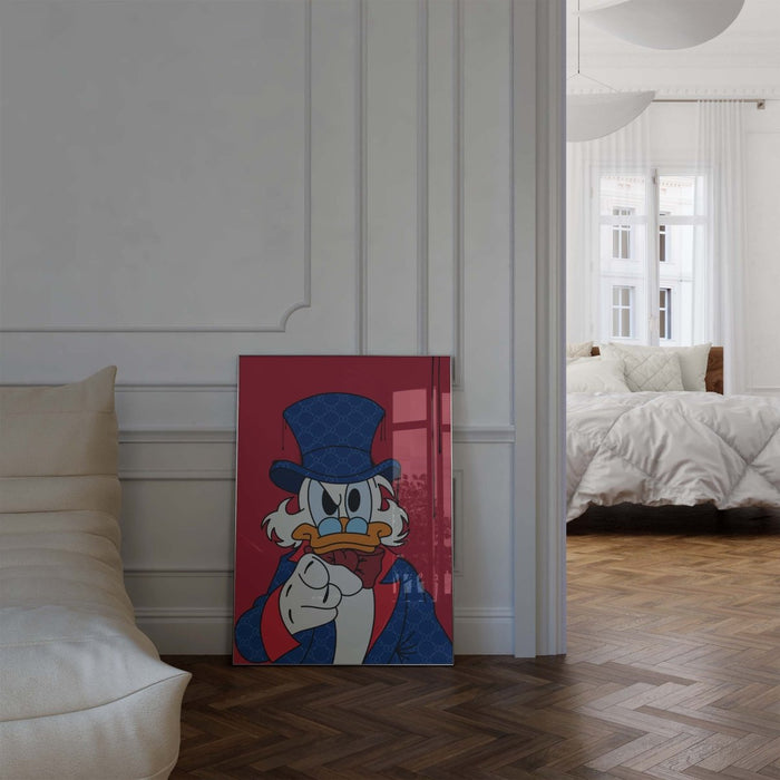 JUSTGOODMOOD Rich Duck Poster – Edle Baumwollkunst