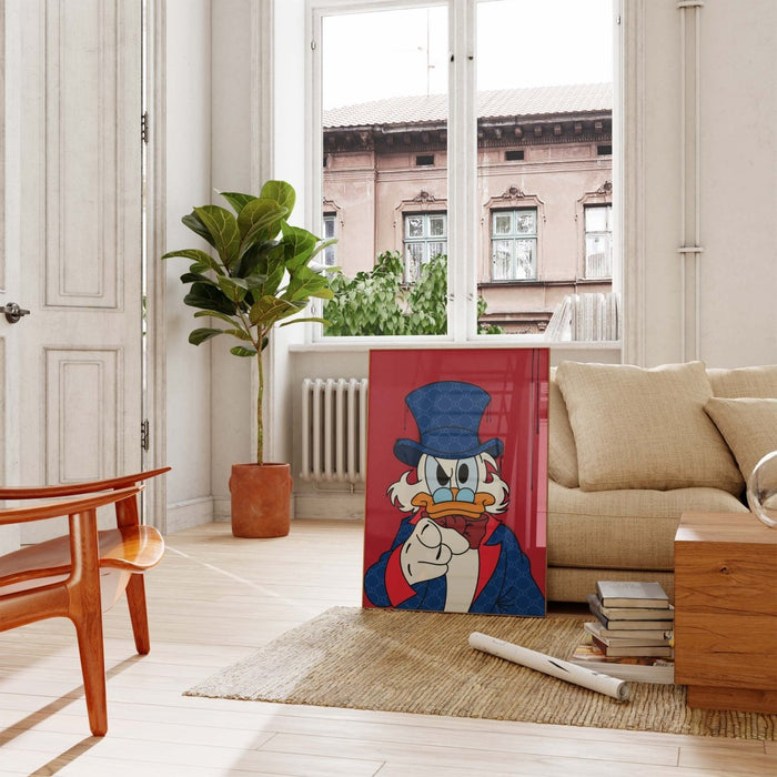JUSTGOODMOOD Rich Duck Poster – Edle Baumwollkunst