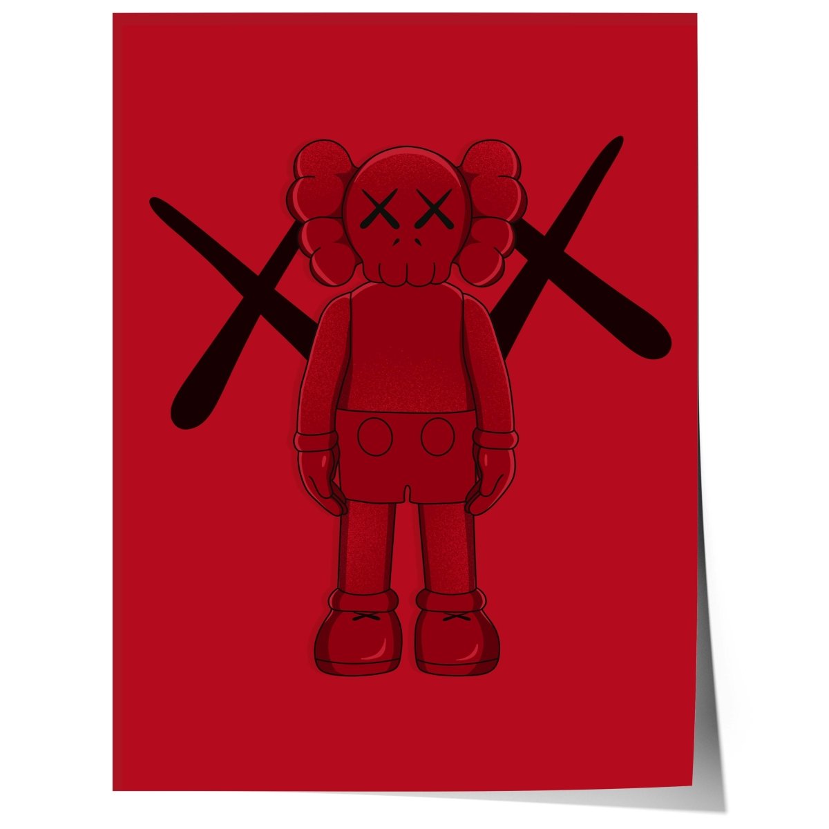 Rotes Street Art Charakter Poster · Urban Graffiti Stil · Modernes Poster Motiv · Print ohne Rahmen - justgoodmood