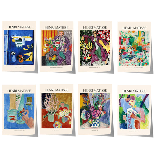 Henri Matisse Poster · Geschenkidee · Tanger Fenster Goldfisch Pflaumenblüten Pfingstrosen Fauvistisches Interieur · Dekoprint ohne Rahmen