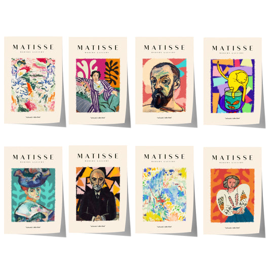 Matisse Poster · Geschenkidee · Abstrakte Kunst Porträts Farbenfrohe Gemälde · Dekoprint ohne Rahmen
