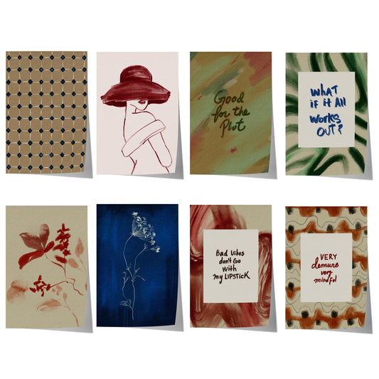 Poster Wandbilder Wohnzimmer · Typografie Abstrakte Kunst · Moderne Bilder ohne Rahmen