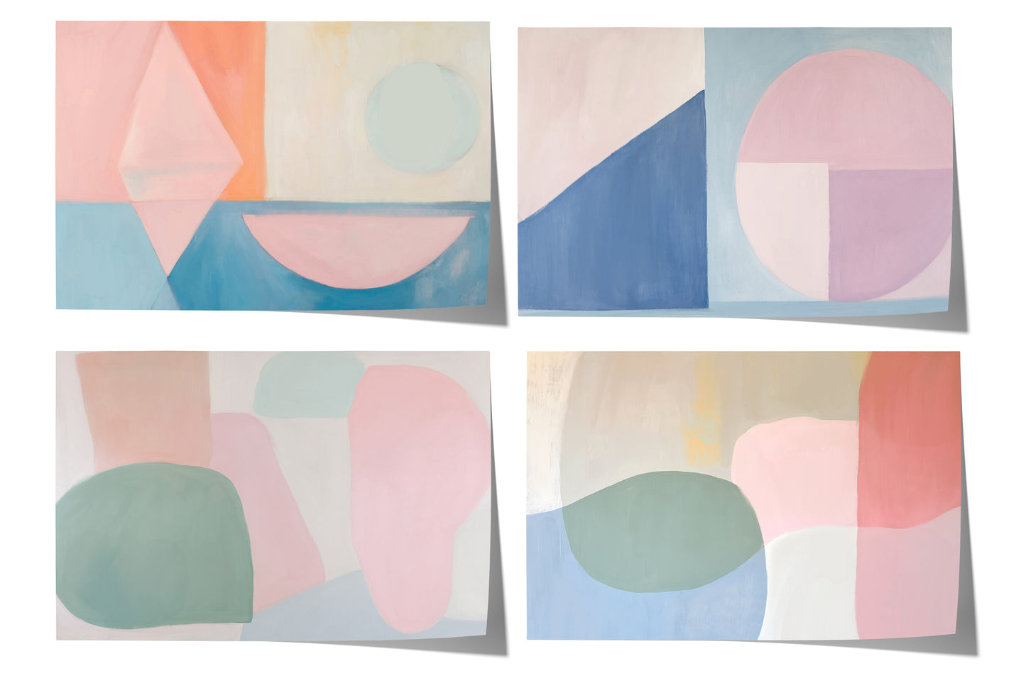 Abstrakte Poster · Wohnidee · Pastellfarben, Geometrische Formen & Minimalistische Wandkunst · Dekoprint ohne Rahmen