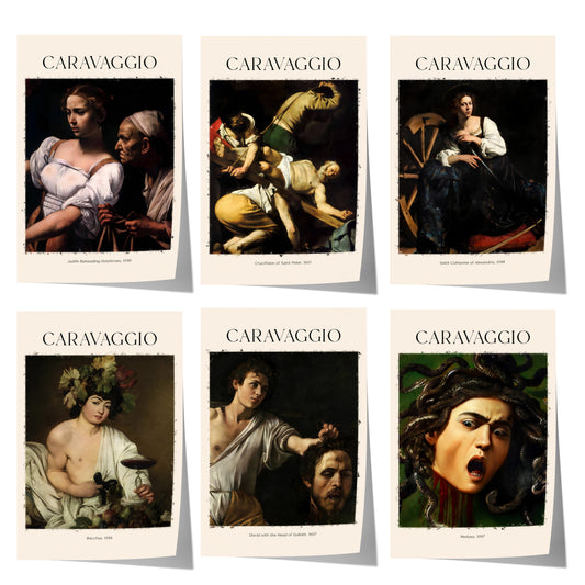 Caravaggio Poster · Geschenkidee · Judith Heiliger Petrus Bacchus David Medusa · Dekoprint ohne Rahmen