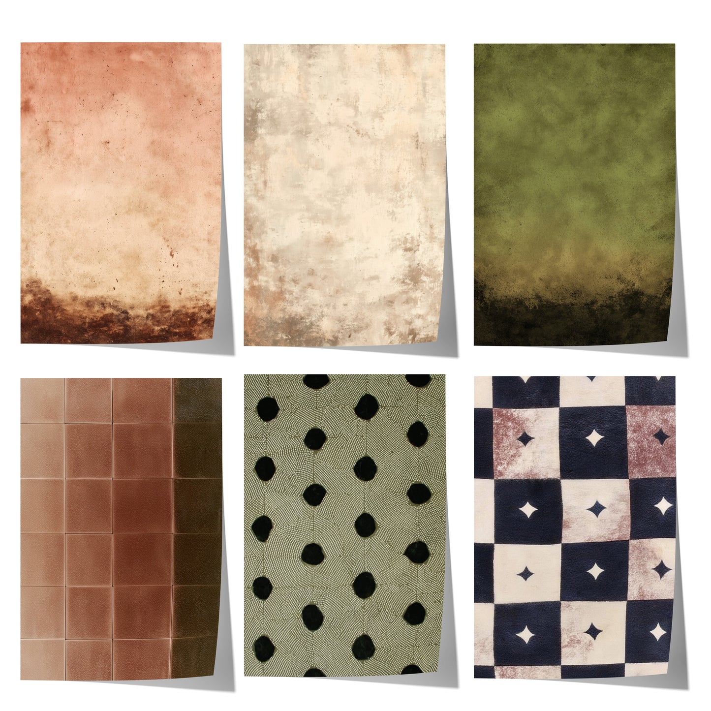 Terra Antica Poster · Geschenkidee · Abstrakte Texturen Vintage Muster Erdige Farben · Dekoprint ohne Rahmen