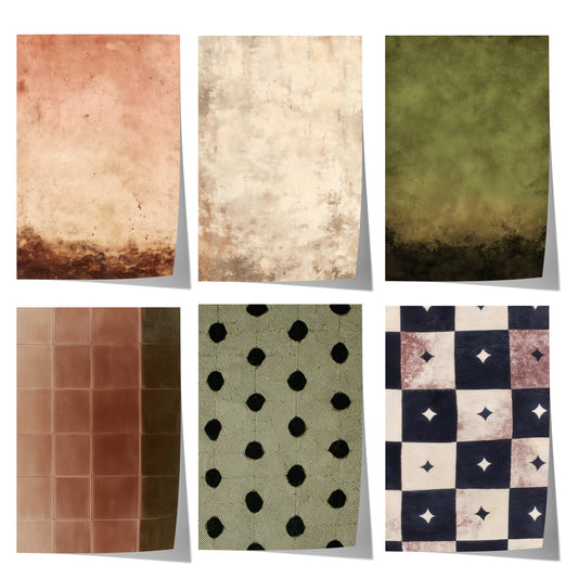 Terra Antica Poster · Geschenkidee · Abstrakte Texturen Vintage Muster Erdige Farben · Dekoprint ohne Rahmen