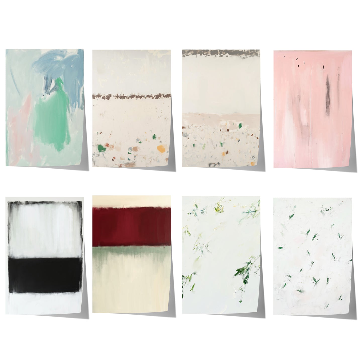 Minimalistische Poster · Geschenkidee · Dezente Farben feine Strukturen Pastell Malerei · Dekoprint ohne Rahmen