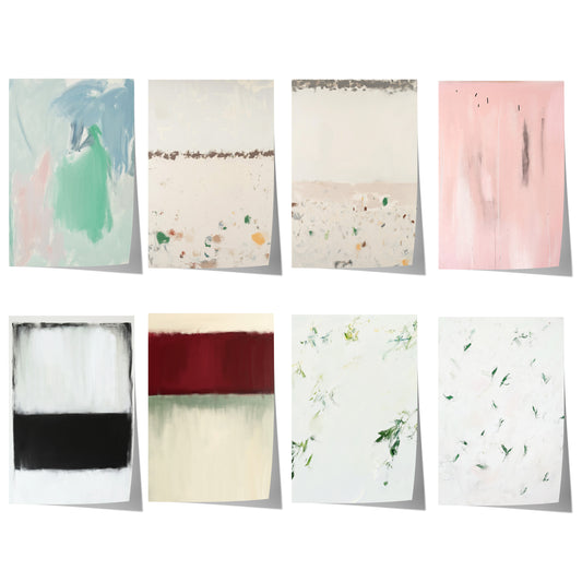 Minimalistische Poster · Geschenkidee · Dezente Farben feine Strukturen Pastell Malerei · Dekoprint ohne Rahmen