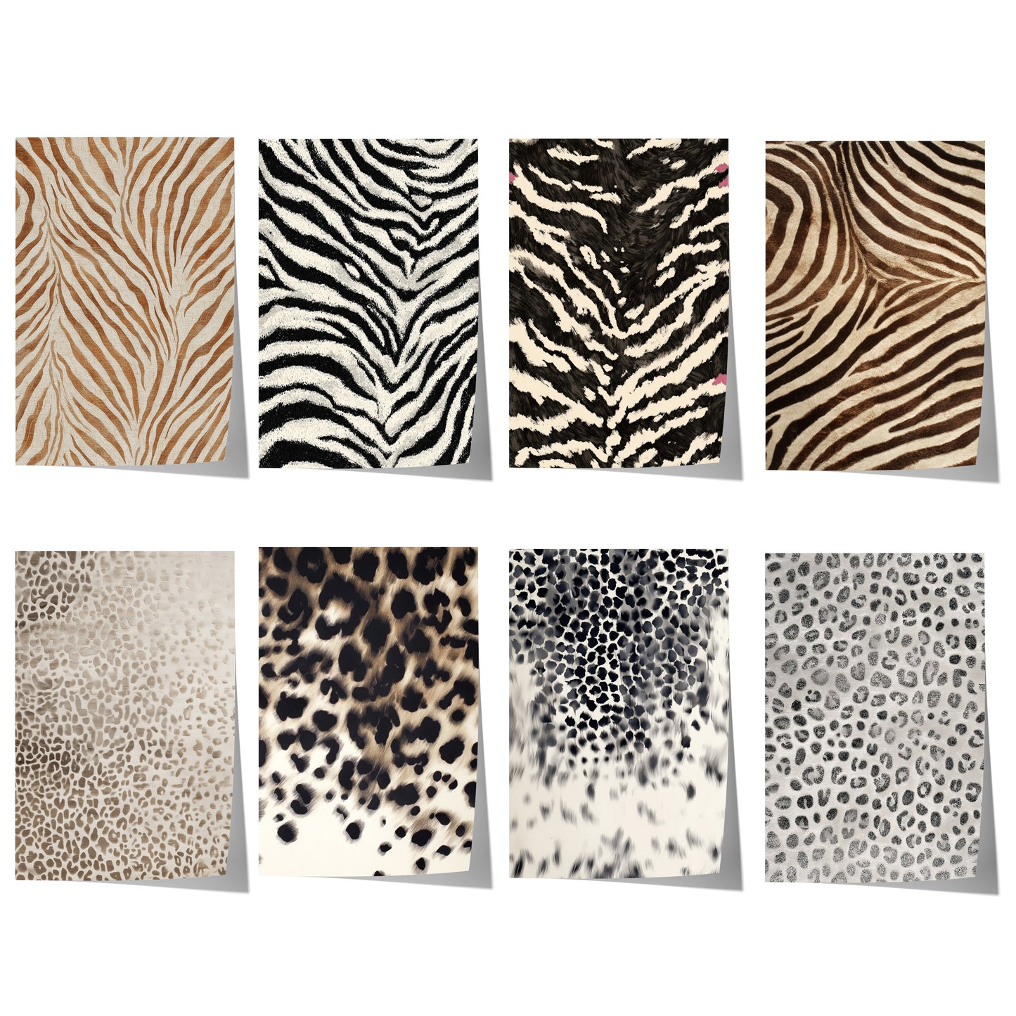 Safari Lines Poster · Geschenkidee · wilde Muster in eleganten Naturtönen · Dekoprint ohne Rahmen