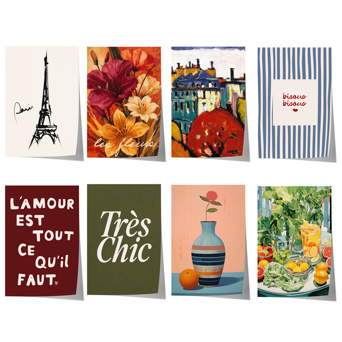 JUSTGOODMOOD Paris Poster – Edle Baumwollkunst