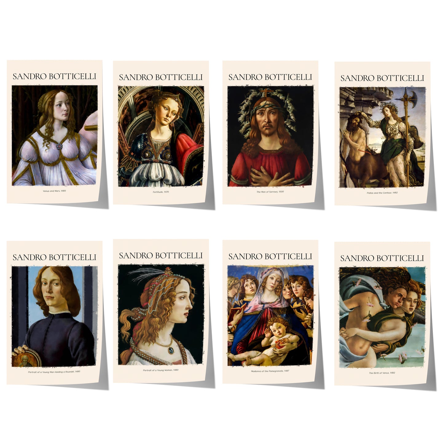 Sandro Botticelli Poster · Geschenkidee · Venus Porträts Madonna Geburt der Venus · Dekoprint ohne Rahmen