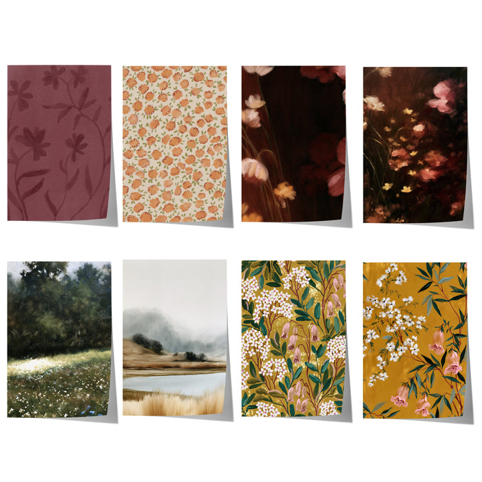 Geschenkidee · Landschafts und Florale Muster Poster Natur und Blumen Motive · Dekoprint ohne Rahmen | JUSTGOODMOOD