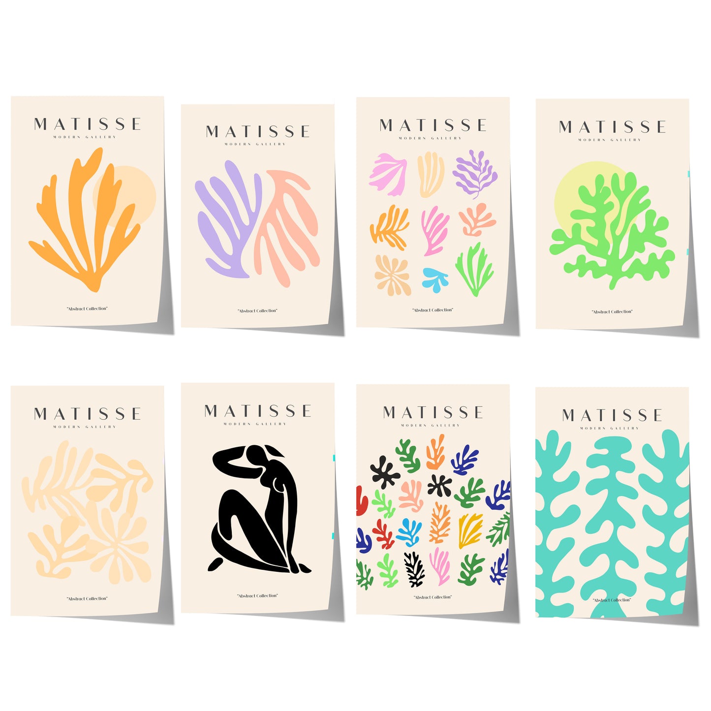 Matisse Poster · Geschenkidee · Abstrakte Scherenschnitte Organische Formen Bunte Kunst · Dekoprint ohne Rahmen