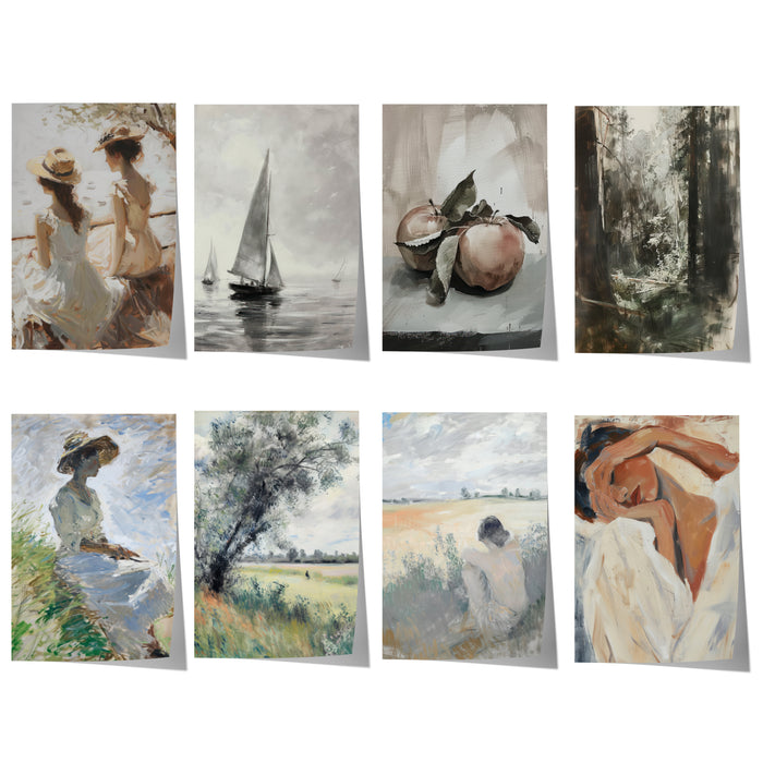 Impressionismus Poster auf Baumwoll-Canvas von JUSTGOODMOOD