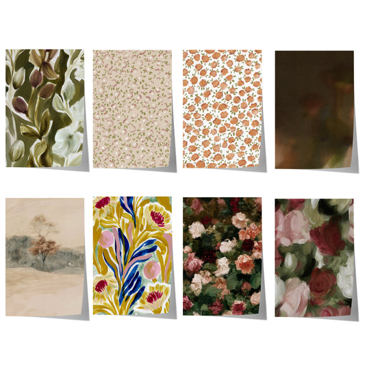 Blumen Poster · Vintage Wandbild · Florale Wanddeko · Geschenkidee · Dekoprint ohne Rahmen