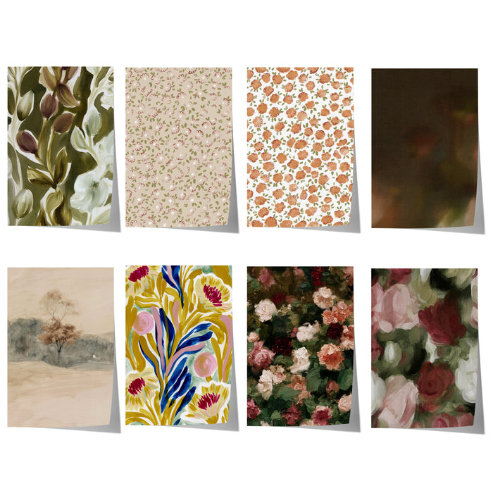 Geschenkidee · Botanische Blumen und Landschaften Poster Ästhetische Natur Kunst · Dekoprint ohne Rahmen | JUSTGOODMOOD