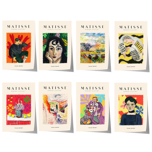 Matisse Poster · Geschenkidee · Porträts Landschaften Farbenfrohe Gemälde · Dekoprint ohne Rahmen