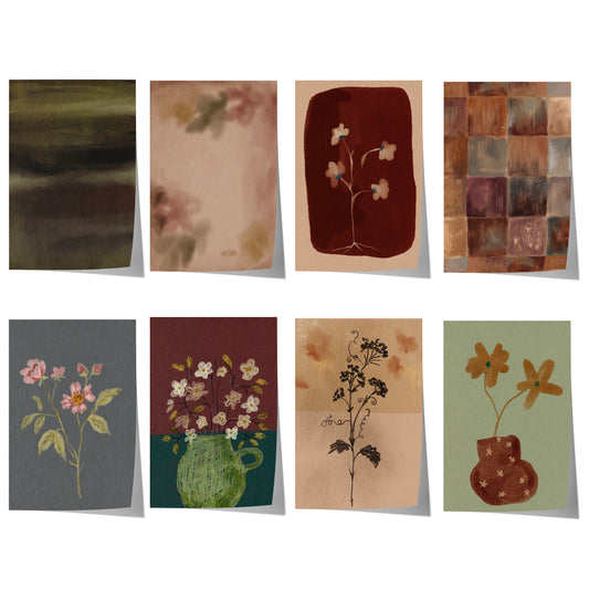 Poster Blumen · Geschenkidee · Botanische Blumen Vase · Dekoprint ohne Rahmen