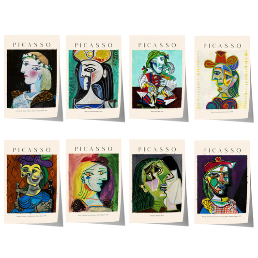 Picasso Poster · Geschenkidee · Kubistische Frauenporträt Mutter mit Kind Weeping Woman · Dekoprint ohne Rahmen