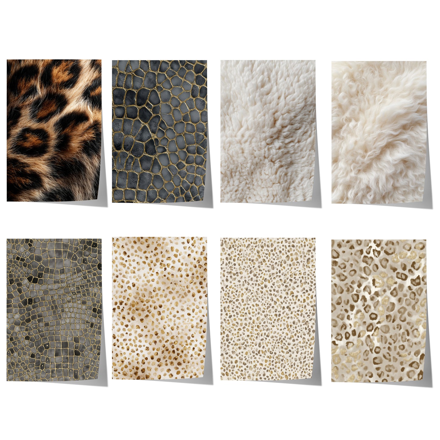 Luxus der Wildnis Poster · Geschenkidee · Animal-Texturen in Gold Creme Schwarz · Dekoprint ohne Rahmen