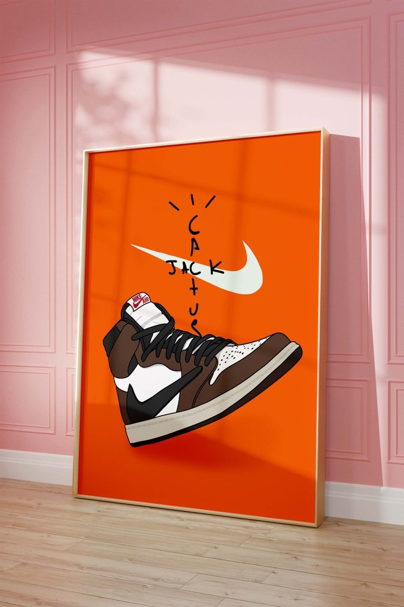 Sneaker Streetwear Illustration Poster · Urban Sneakerhead Art mit Cactus Style Grafik · Moderne Hypebeast Pop Art · Print ohne Rahmen - justgoodmood