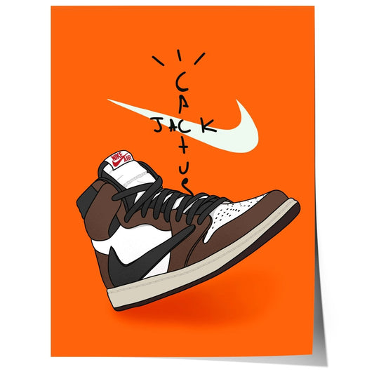 Sneaker Streetwear Illustration Poster · Urban Sneakerhead Art mit Cactus Style Grafik · Moderne Hypebeast Pop Art · Print ohne Rahmen - justgoodmood