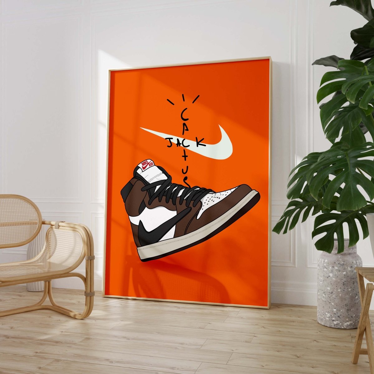 Sneaker Streetwear Illustration Poster · Urban Sneakerhead Art mit Cactus Style Grafik · Moderne Hypebeast Pop Art · Print ohne Rahmen - justgoodmood
